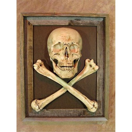 WONDERDESCONCIERTO Framed 3D Life-Size Skull & Cross Bone WO1876494